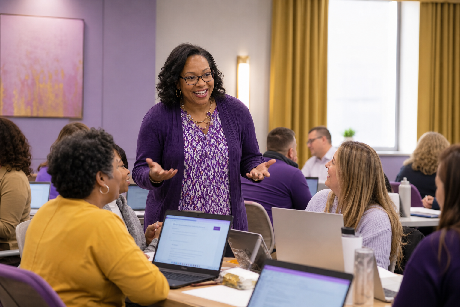 Educators in AI professional learning workshop